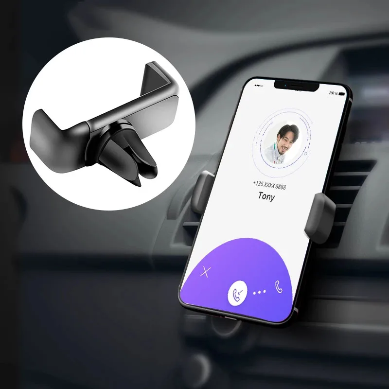 Car Phone Holder Car Air Outlet Mount Clip Interior Universal Mobile Holder ABS Car Mount Phone Support Mobile phone holder