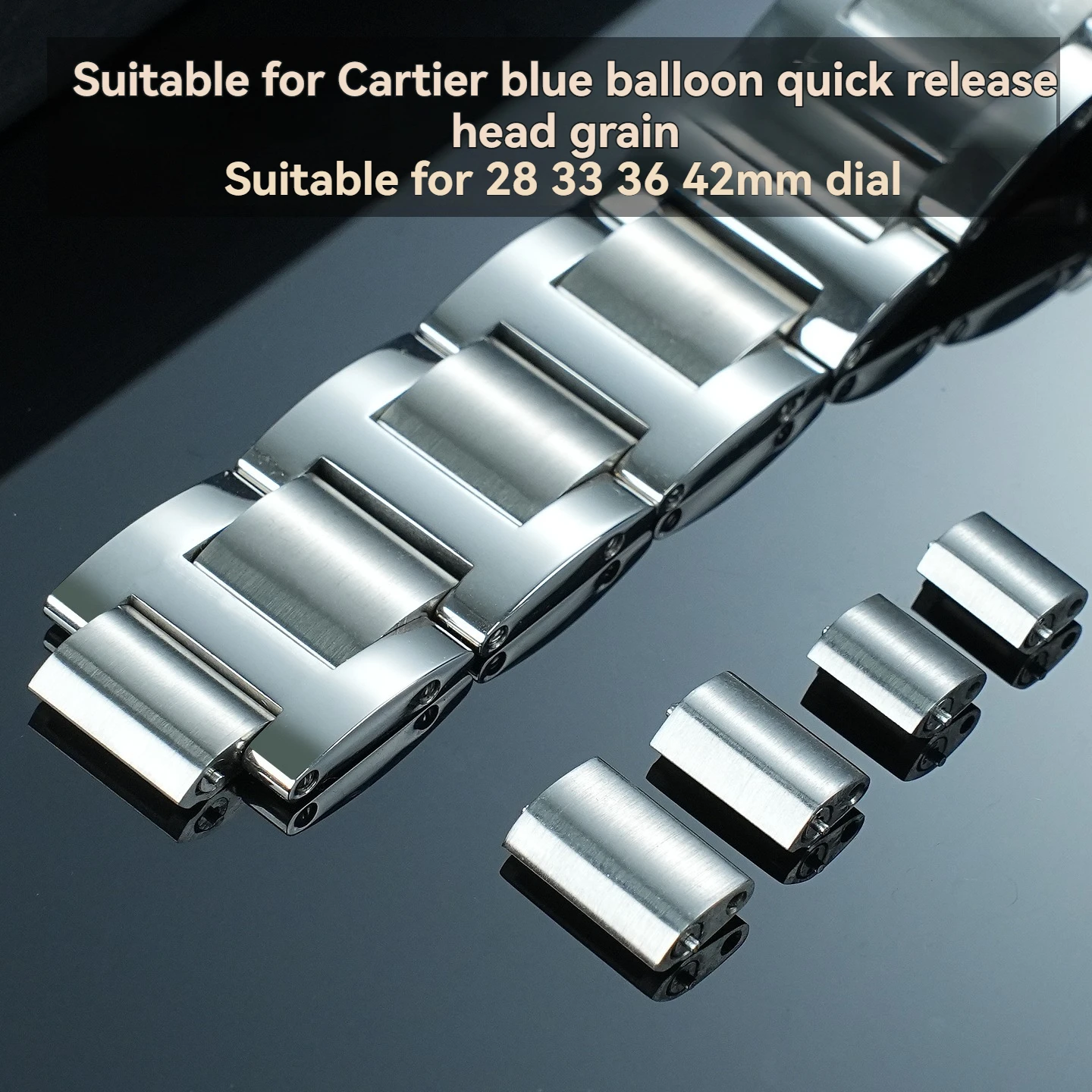 

Совместим с быстросъемной головкой Cartier Blue Balloon для мужчин и женщин, аксессуары для часов из нержавеющей стали с цепочкой на голову