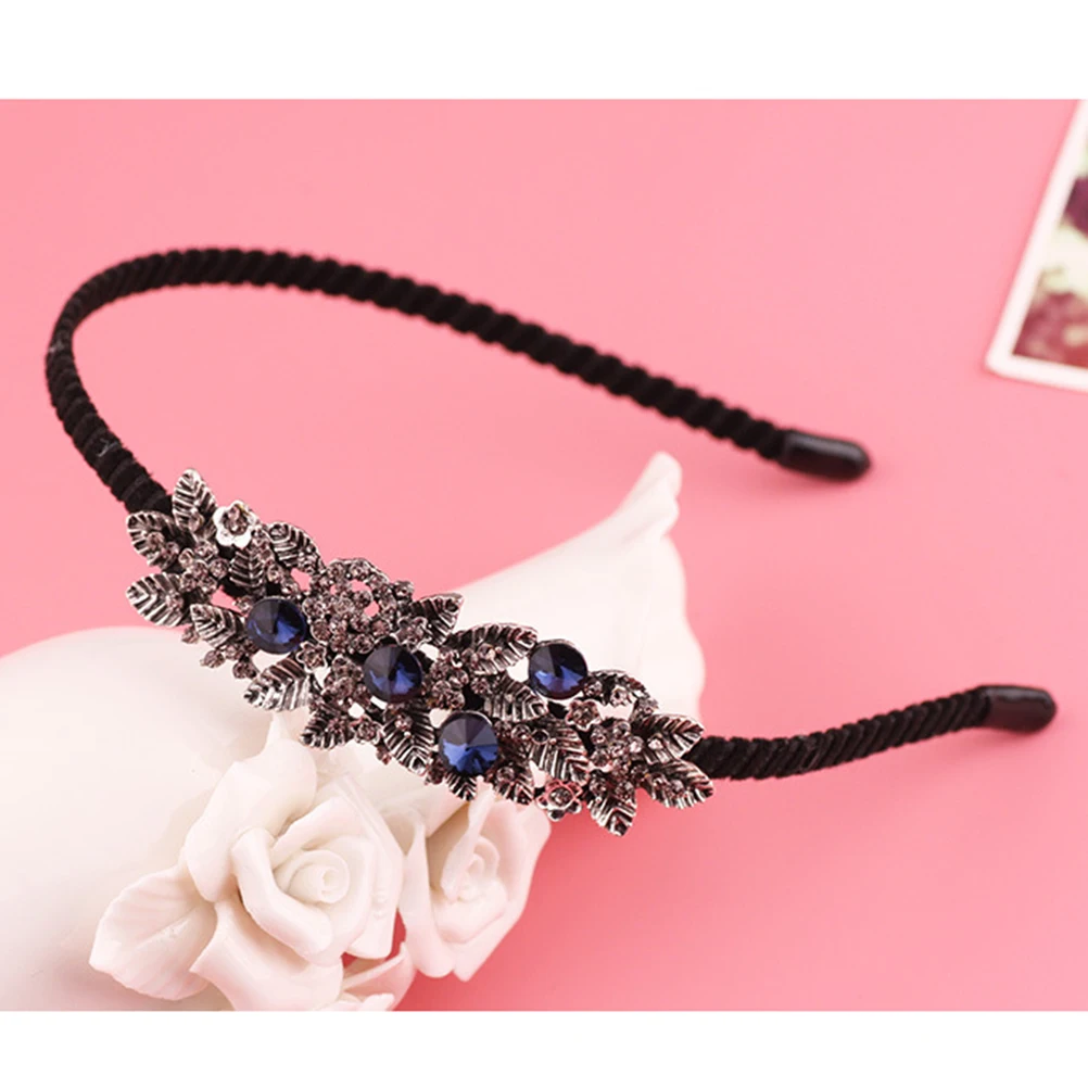 

3PCS Crystal Drill Headband Shining Flowers Hair Ornament Hoop Decorative Accessories for Festivals Parties Gifts