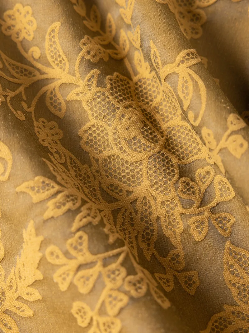 الزيتون الأخضر الأزهار جديد الصينية دعوى الخصر الجاكار 75.4% الحرير التوت الطبيعي المرأة المألوف مرونة الخصر سراويل تقليدية