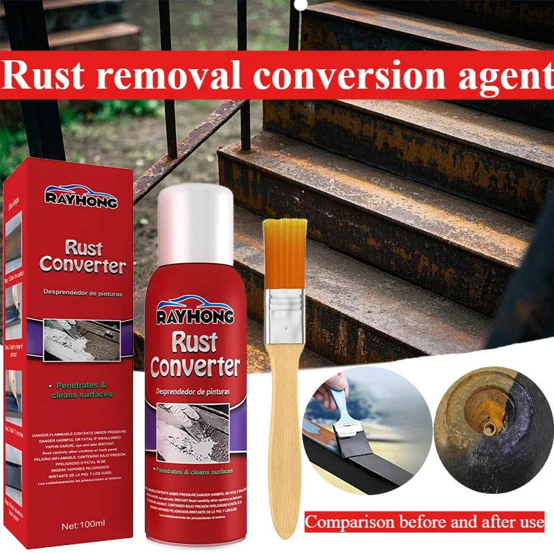 100ml Car Chassis Rust Converter Multi Purpose Water Based Metal Rust Remover Repair Protect Iron Metal Surfaces Maintenance