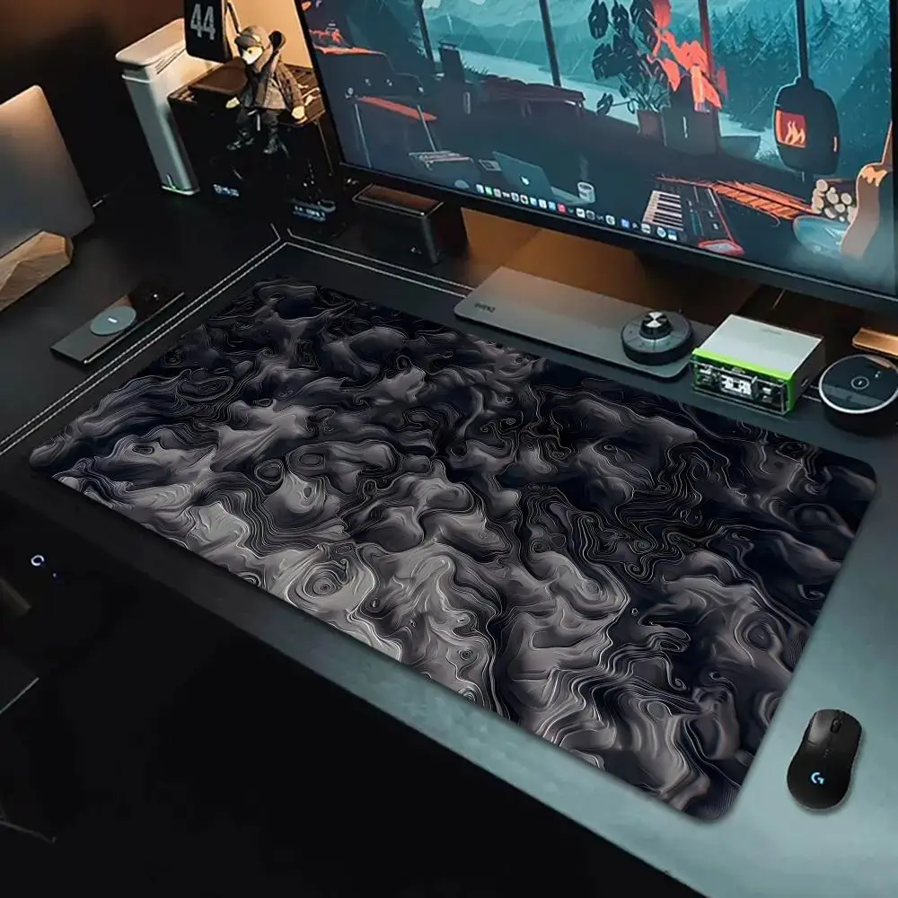 

Dark Texture Design Mouse Pad Large Computer Office Game Table Mat XXL Rubber Anti-slip Stitching Keyboard Mats Long Desk Pads