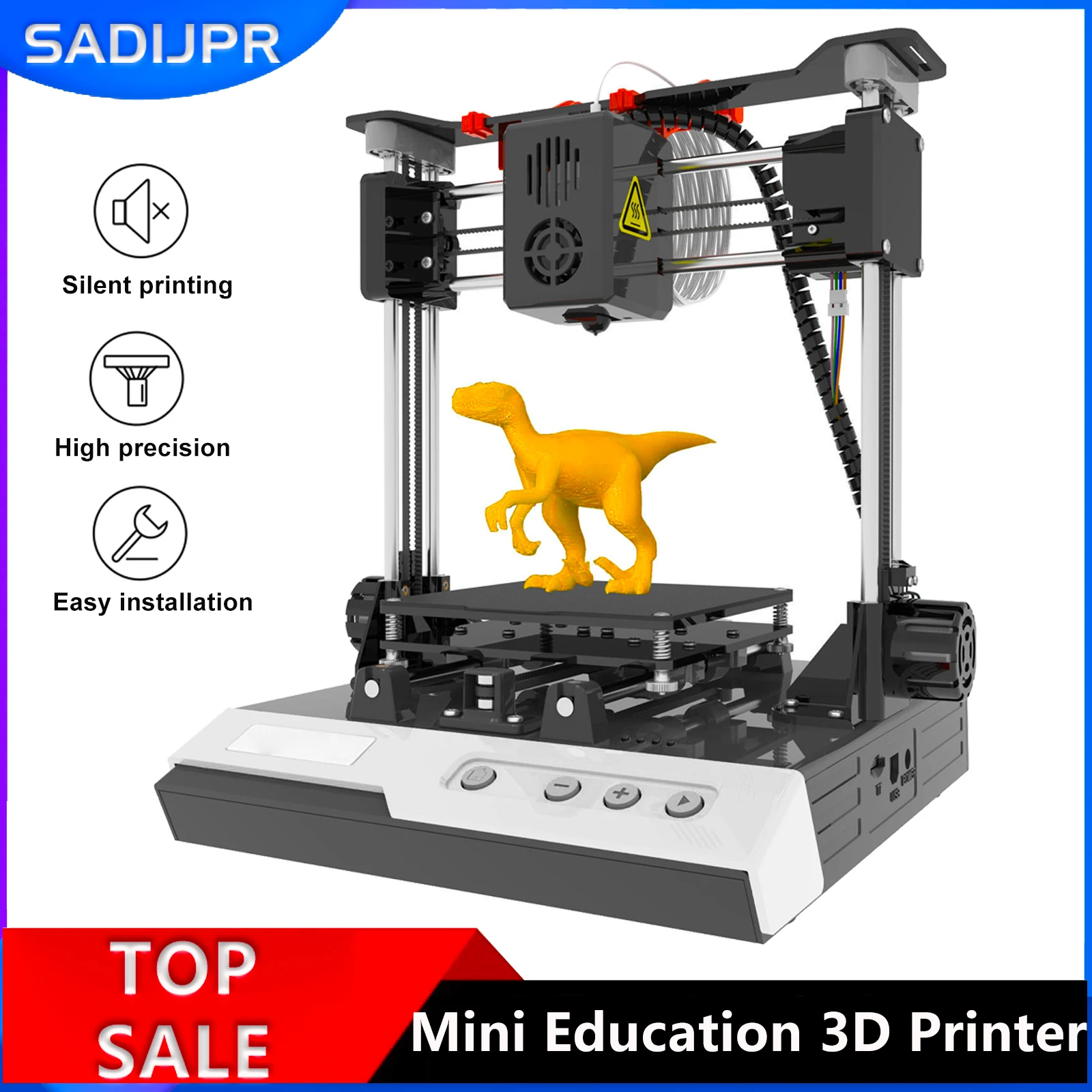 

Supper Mini Desktop Small 3D Printer 10*10*10cm No Heated Bed One-Key Printing with TF Card 3D Printe Machine Gift For Kids