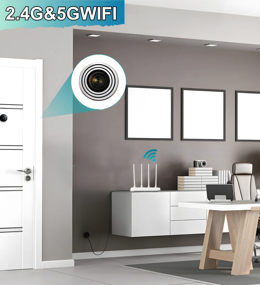 Tuya สมาร์ท 5G Wifi Peephole กล้องประตูการตรวจจับการเคลื่อนไหวประตูดิจิตอล Viewer ไร้สายกล้องประตู Home Security Protection