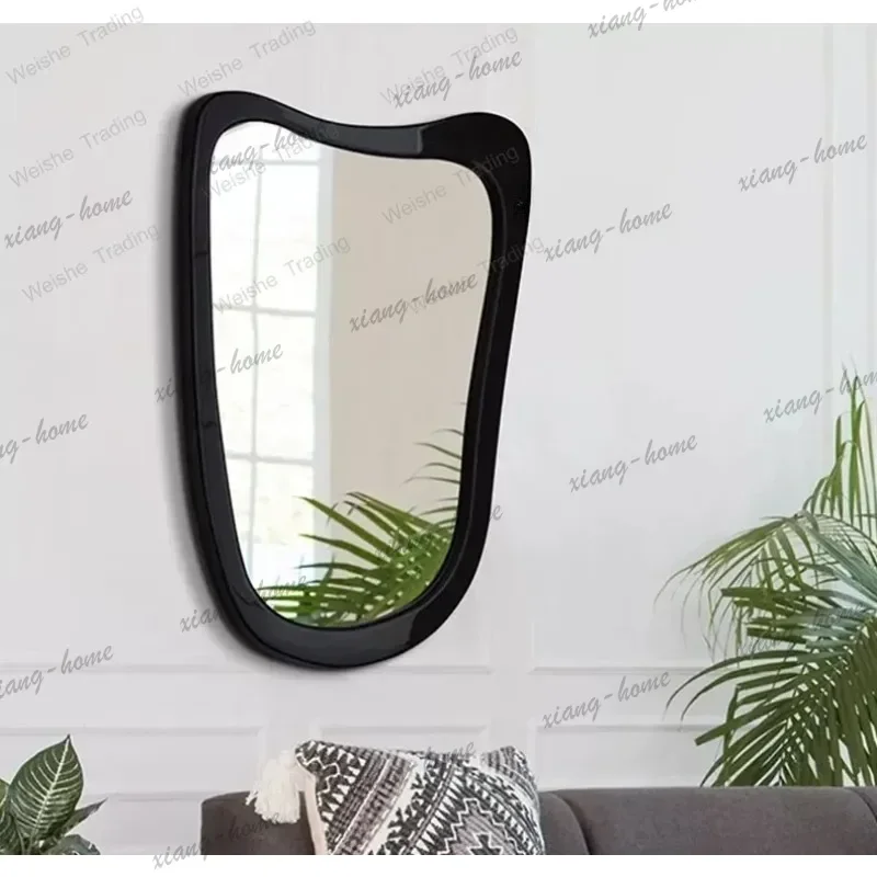 ld Modern bathroom mirror creative makeup mirror light luxury art bathroom decorative mirror home