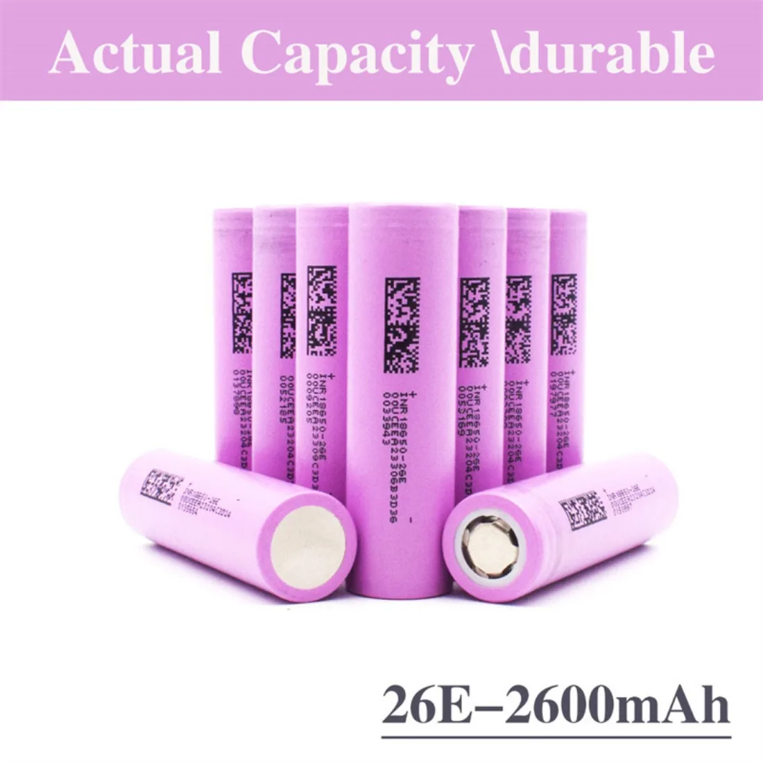 INR18650-26E 2600mAh lithium-ion rechargeable battery 5C 1000 cycles 3.7V electric bicycle Eddie ion 18650 battery