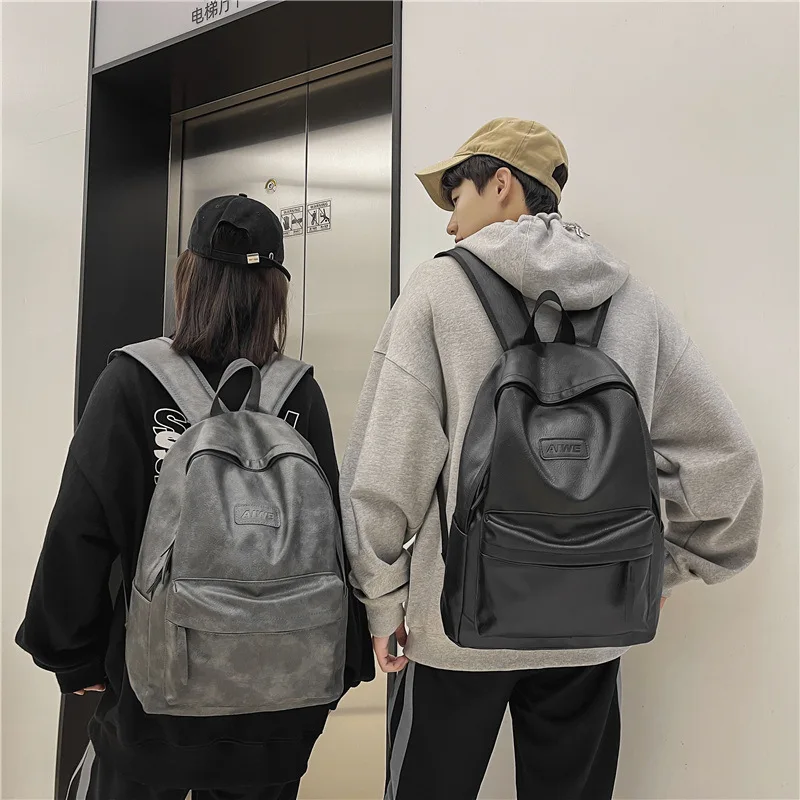 High Quality Women Man Backpack PU Leather Men\'s Backpacks Girl Luxury Designer Back Pack Laptop Bag Large Capacity Travel Bag