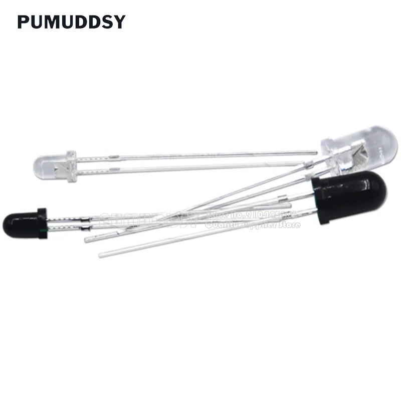 100PCS F3 F5 3MM 5MM 940nm LEDs Infrared Emitter And IR Receiver Diodes To Tube For Arduino PUMUDDSY