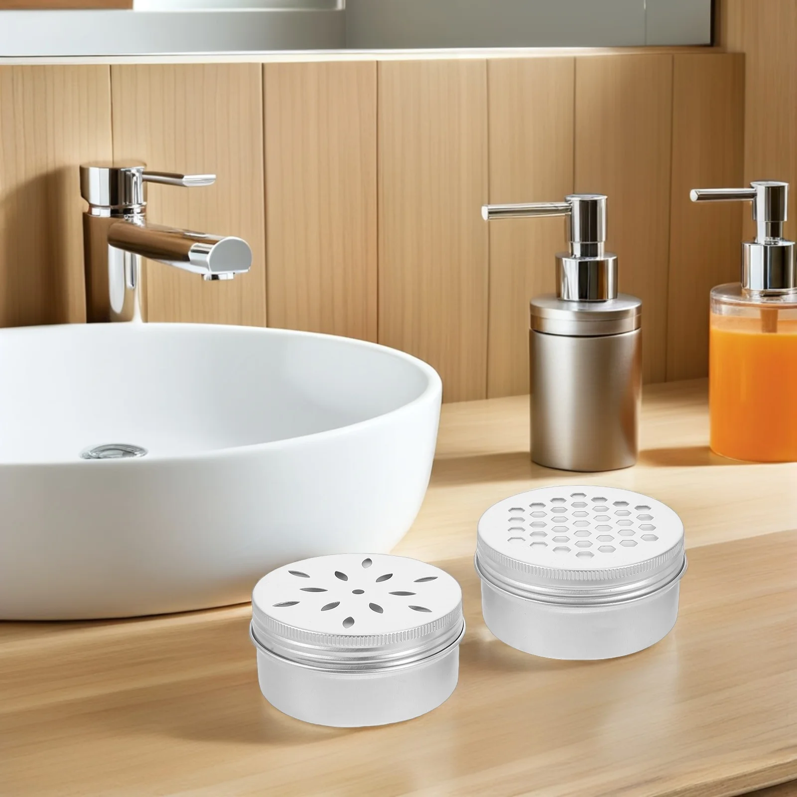 

12Pcs Hollow Aluminum Screw Tins Storage Containers Hair Wax Balm Candy Portable Metal Jars Aluminium Jar