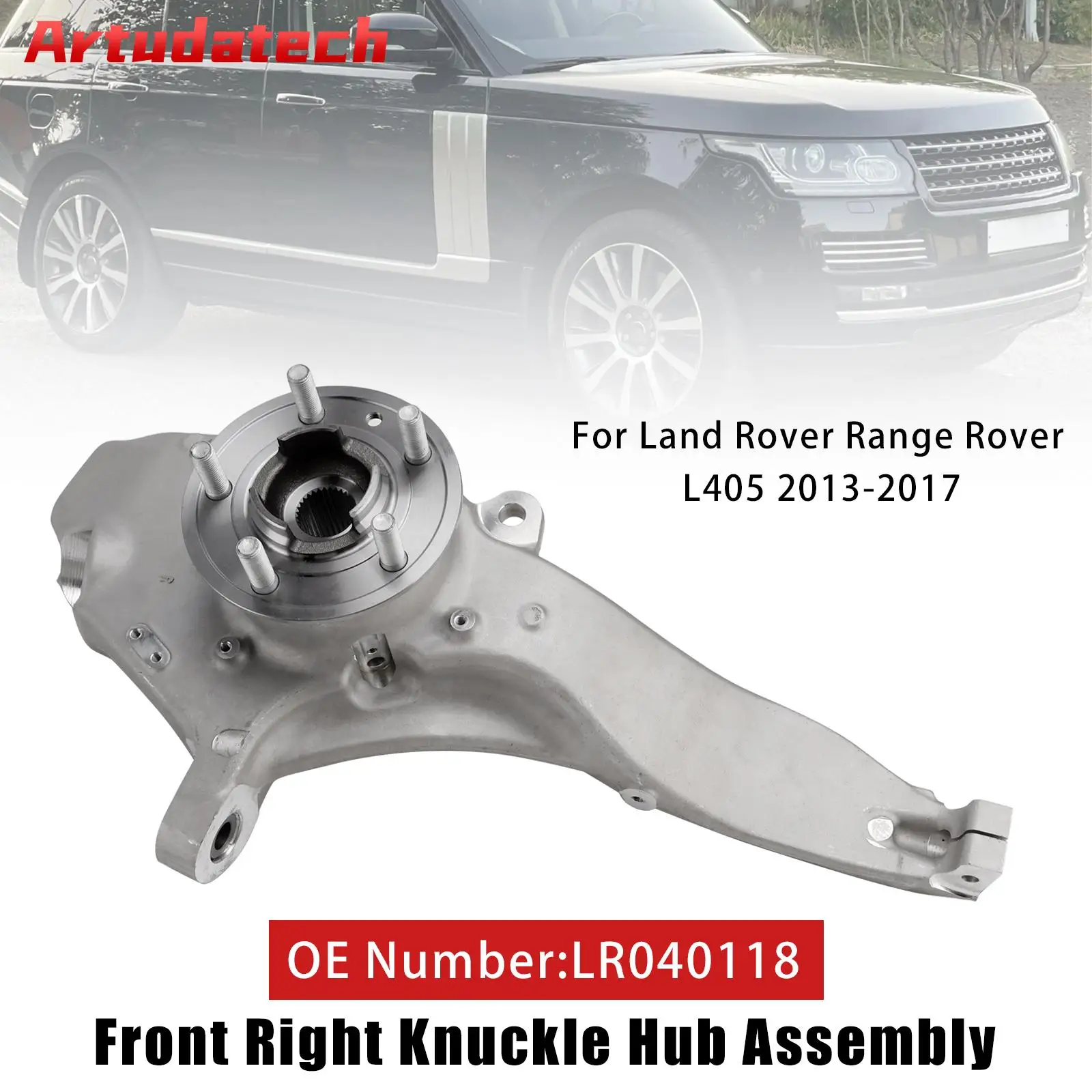 

Artudatech Front Right Knuckle Hub Assembly LR040118 For Range Rover L405 2013 2014 2015 2016 2017 Car Accessories