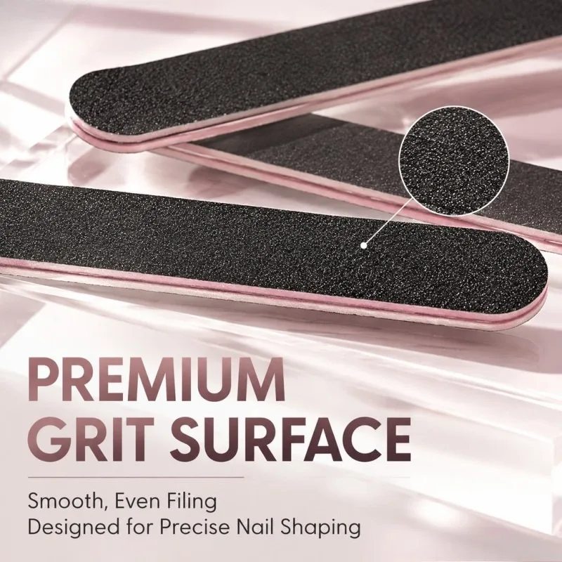 5pcs/10pcs Nailfile Professional Nail Buffer Black Sandpaper Strong Straight Lime Angle 100/180 Buffing Sanding Files Tools