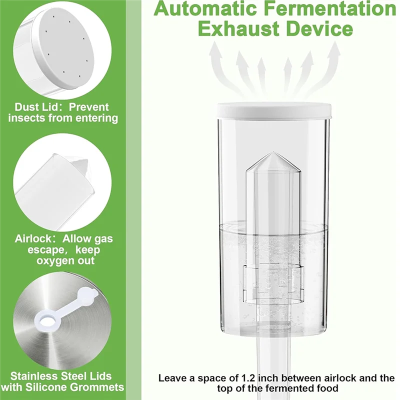 

Fermentation Kit For Wide Mouth Mason Fermentation Jar,Pickling/Sauerkraut Kit For Mouth Mason Ja(Jars Not Included)