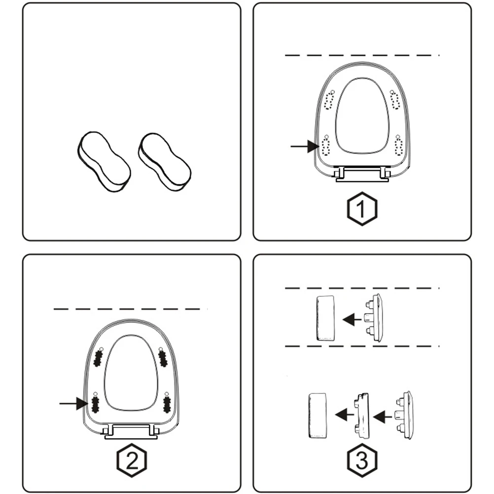 

8pcs Toilet Seat Bumper Pads -Adhesive Cushioning Gasket For Home Hotel Hospital Durable Antislip Repair Kit