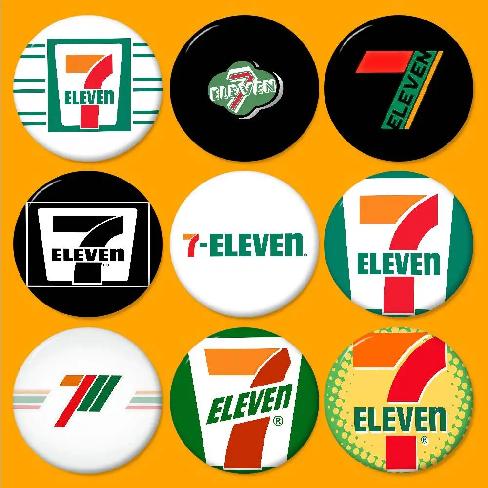 7-E-ELEVENS Anime Button Pin Handmade Brooch for Clothes Cartoon Badge Backpack Decoration Jewelry Accessories