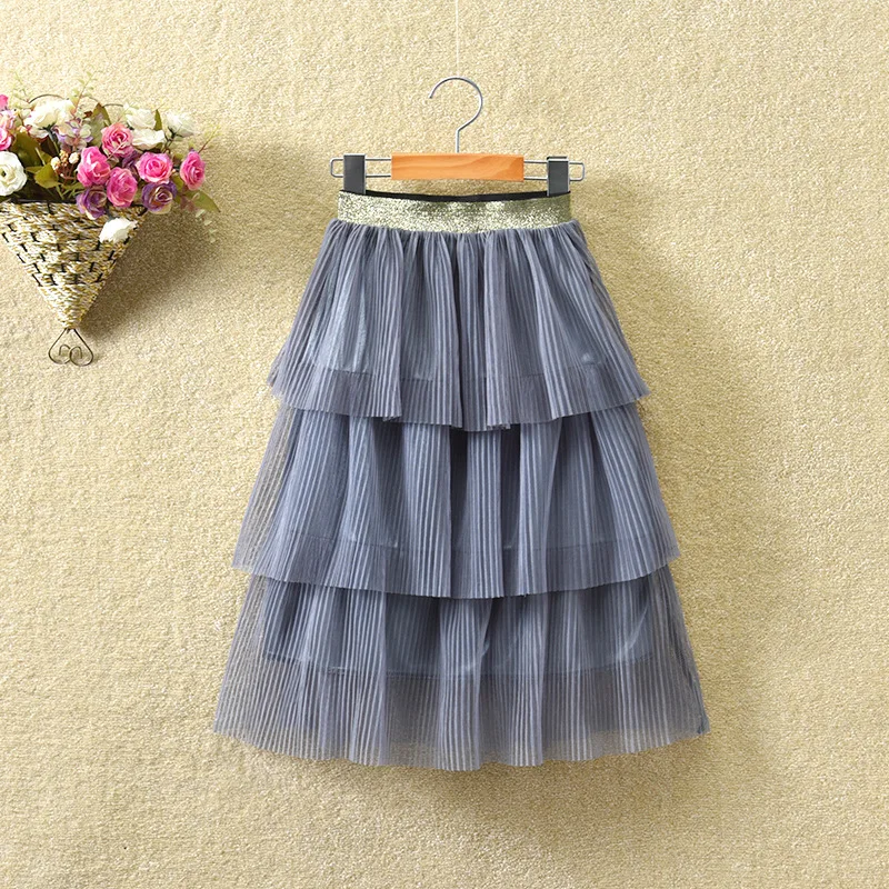 Girls Skirt Chiffon Layered Skirt Summer White Princess Skirt for Girls Teenage Girls Clothes Skirts for Girls Children 10 Year