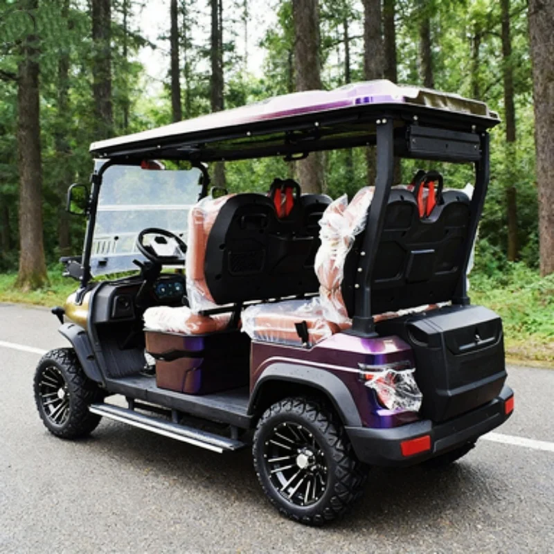 Luxurious Street Legal Lithium Electric Golf Cart 14-Inch Off-Road Tires High-End Seats With Armrests Gear Adjustment Sound Bar