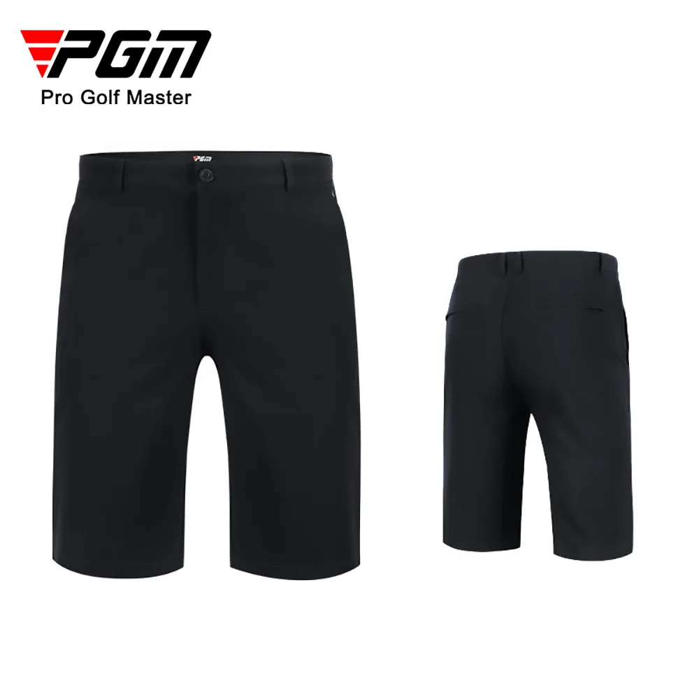 PGM Men Solid Black Golf Shorts Summer High Stretch Breathable Fabric Pants Sports Wear Casual Clothing Suit Clothes KUZ077