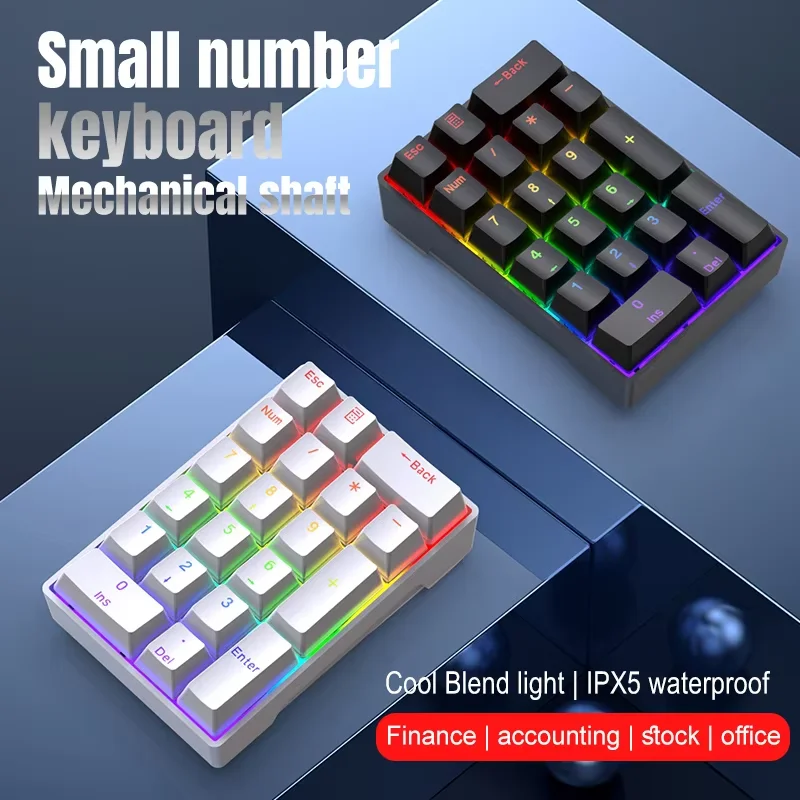 YF20 ミニキーボードメカニカルテンキーキーボード有線ラップトップ外部キーパッドミニオフィスポータブルキーパッド男のギフト Chilrdren ギフト