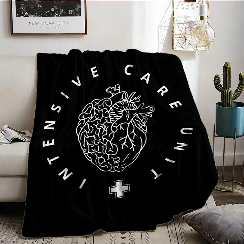 ICU Nurse Flannel Blanket, Intensive Care Nurse Flannel Throw, ICU Cozy Blanket