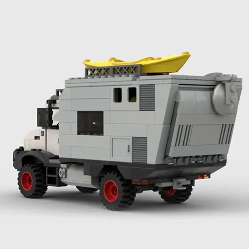 مدينة نموذج سيارة Moc قوالب بناء UNIMOG الطرق الوعرة تخييم RV التكنولوجيا وحدات كتل هدايا عيد الميلاد اللعب لتقوم بها بنفسك مجموعات الجمعية