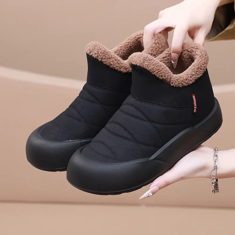 Women\'s bread shoes winter new cashmere thick warm snow boots fashion cotton boots cotton shoes