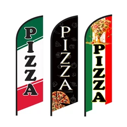 Fresh Hot Pizza Feather Beach Flag Swooper Banner Outdoor For Business Promotion Advertising Decoration Restaurant Food Cafe