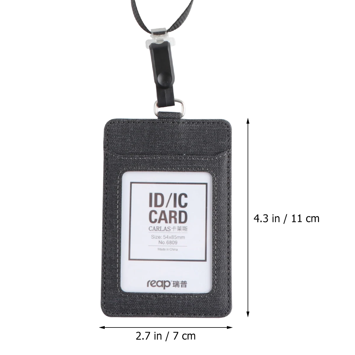 

Cloth Badge Holder Vertical Id Card Case With Detachable Neck Lanyard For Nurses Office Staff Students Navy
