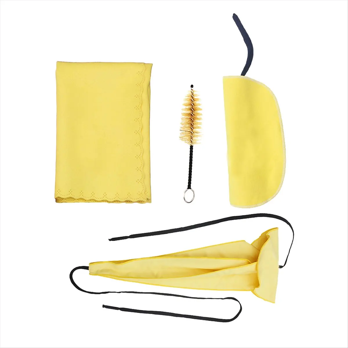 #70R Saxophone Cleaning Cloth Kit, for Sax and Other Woodwind Instruments,Instruments Cleaning,(Yellow)