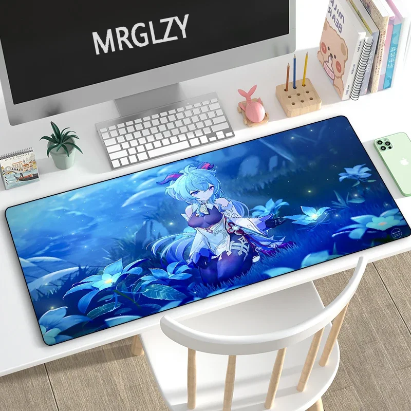 

MRGLZY XXL Genshin Impact Ganyu Mouse Pad Gamer Anime Sexy Girl Large Desk Mat Computer Gaming Peripheral Accessories MousePads