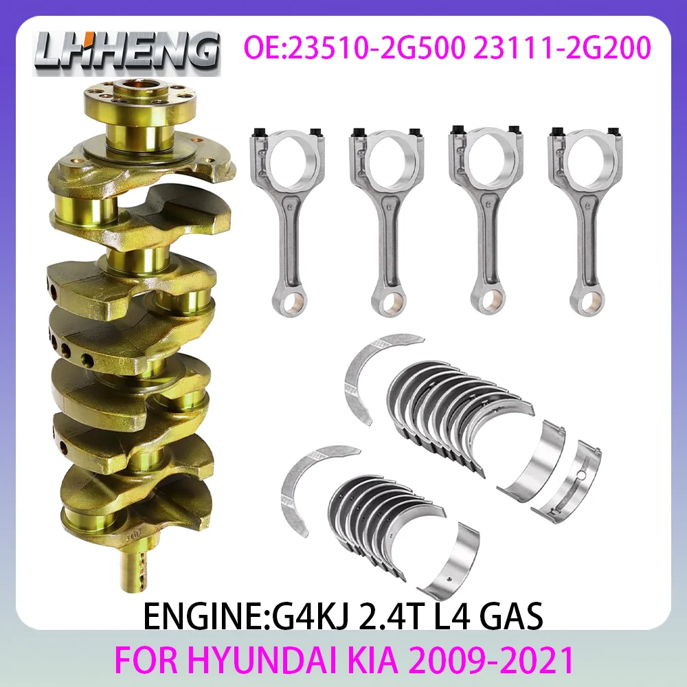 ENGINE Crankshaft Connecting Rod Bearing Kit Replacement for HYUNDAI SANTA KIA SORENTO DM DMA XM 2.4L 2.4 L T L4 GAS 09-21 G4KJ