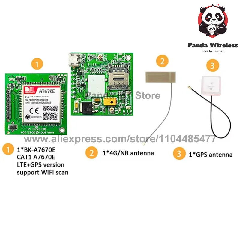 

С ​ imcom A7670E Cat1 Основная плата разработки 4G GSM GPRS модульная плата Многодиапазонный одиночный слот для SIM-карты для Европы Юго-Восточной Азии