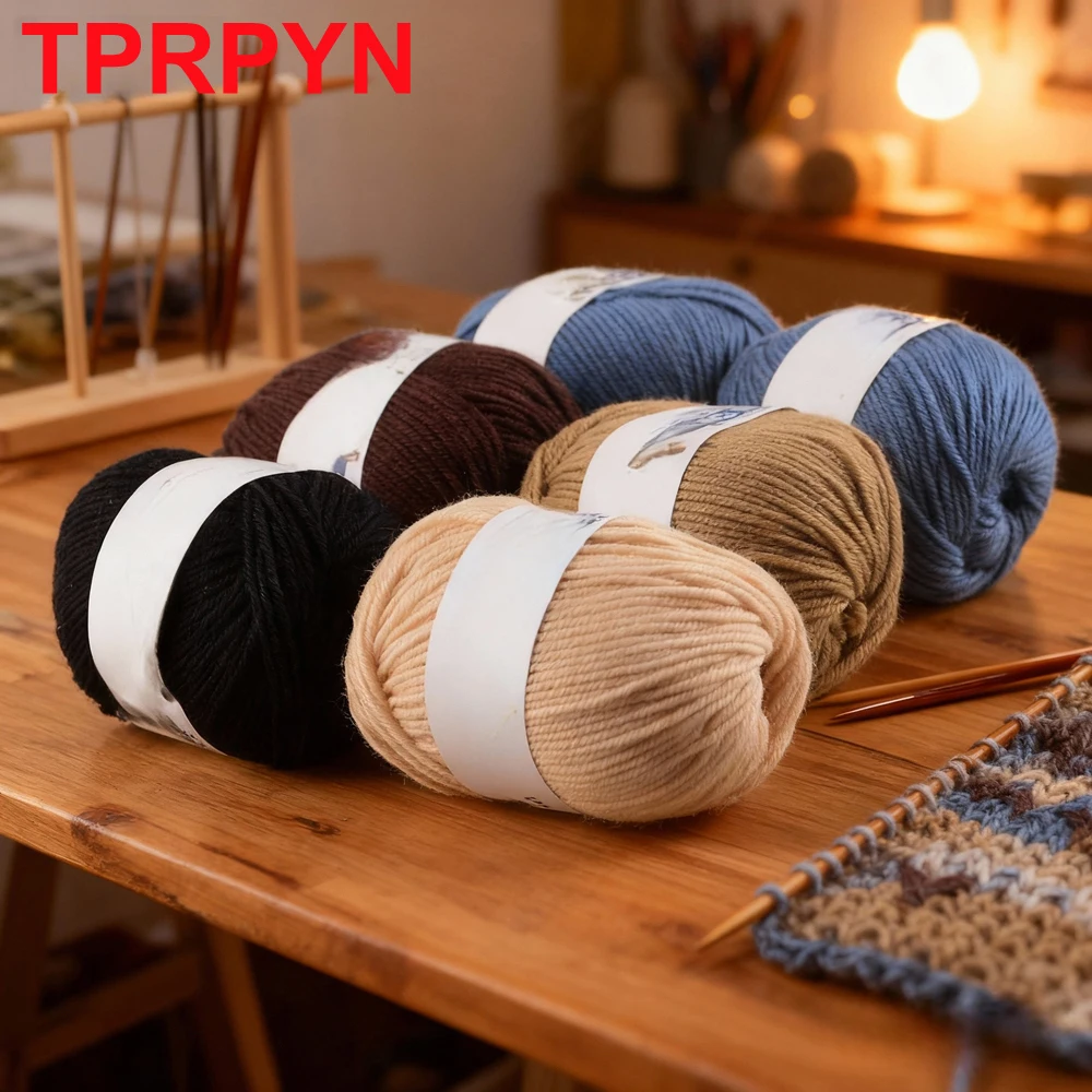 1Pc 50g 100% Wool Yarn for hand Knitting  Lanas Crochet yarn Thick Thread DIY Scarf Sweater blanet hat sock Crocheting bag shoe