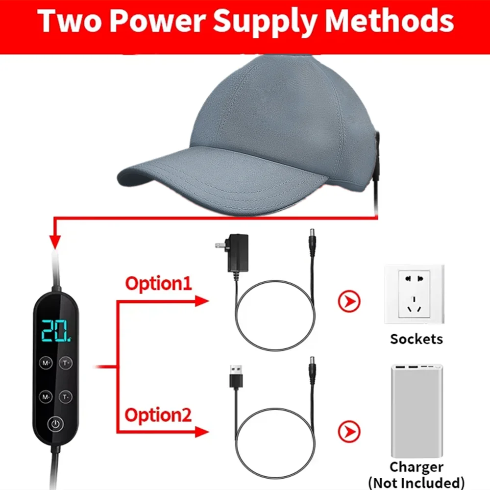 

Rechargeable Cap Hair Regrowth Growth Hair Loss For Men Women Red Light Cap