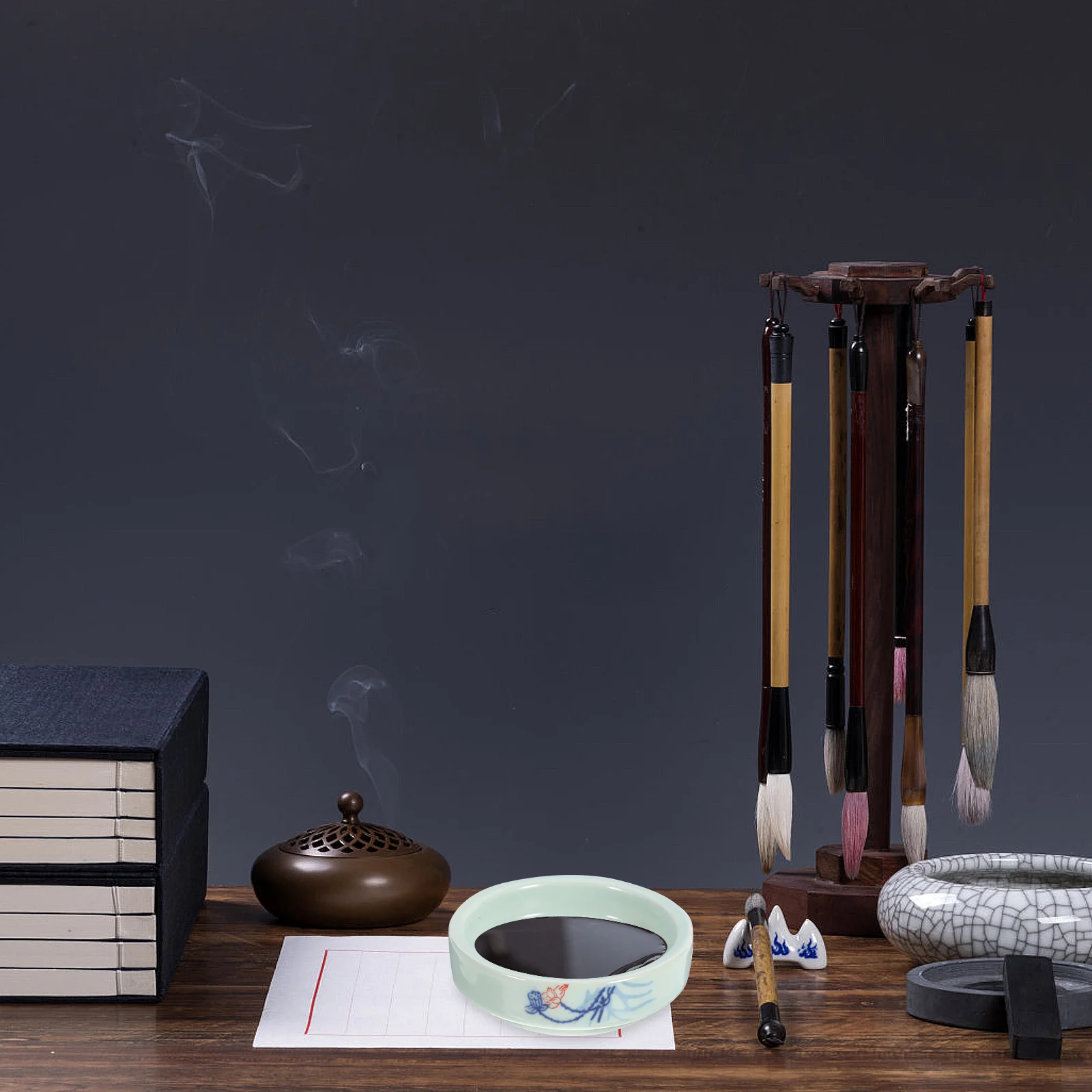 لوحات طلاء سيراميك مريحة مجموعة واحدة من ألواح خلط الصباغ متعددة الوظائف للرسم في الهواء الطلق ومساحة تخزين سهلة الحمل #5