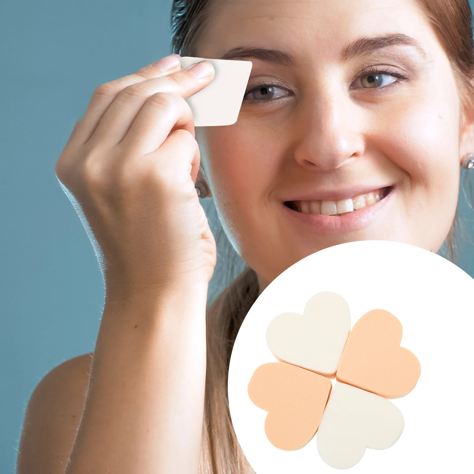 4 stuks hartvorm sponzen professionele make-up blender bladerdeeg voor gezicht foundation applicator gereedschap vrouwen