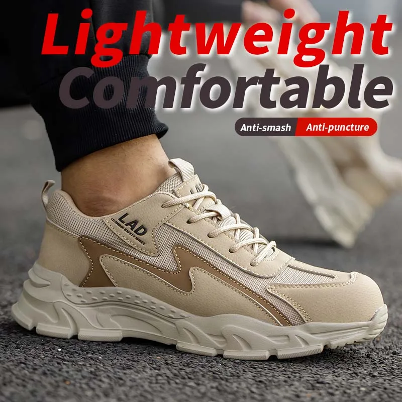 LEIANDUN Work Sneakers anti-smash Shoes Men Safety Shoes Puncture-Proof Work Shoes Boots Fashion Footwear safety shoes