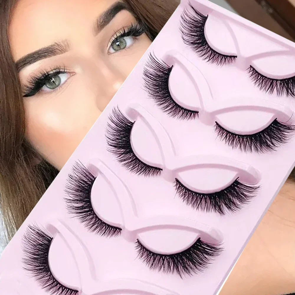 5 pairs EyeLashes Mink Eyelashes Cat Eye False Eyelashes Natural False Lashes