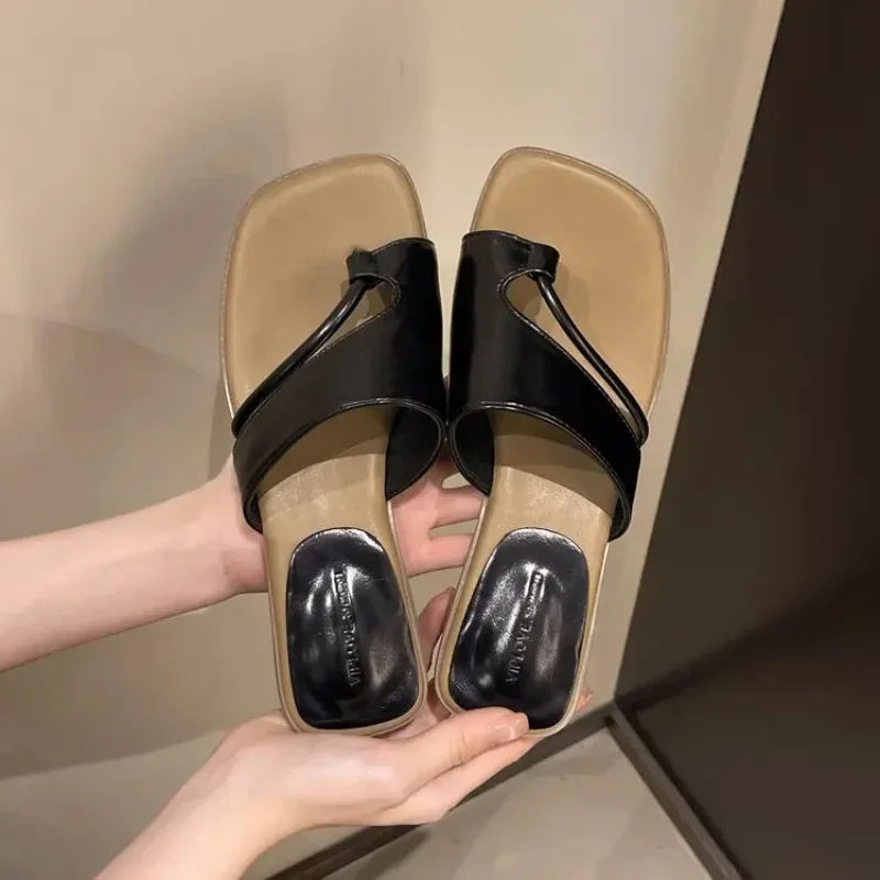 المرأة كليب تو الوجه يتخبط جديد 35-40 نمط جديد مربع رئيس المفتوحة تو لينة أسفل الصنادل لطيف عادية مائة مباراة النعال #4