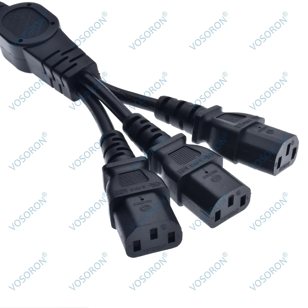 30cm UPS Server IEC 320 C14 to 3X IEC 320 C13 Y Splitter Extension Power Cord 