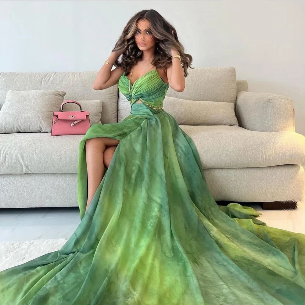 Serendipity فساتين سهره سعوديه A-Line Formal Occasion Elegant  V-Neck High Split  Evening Dress for Charming Women 2024 New