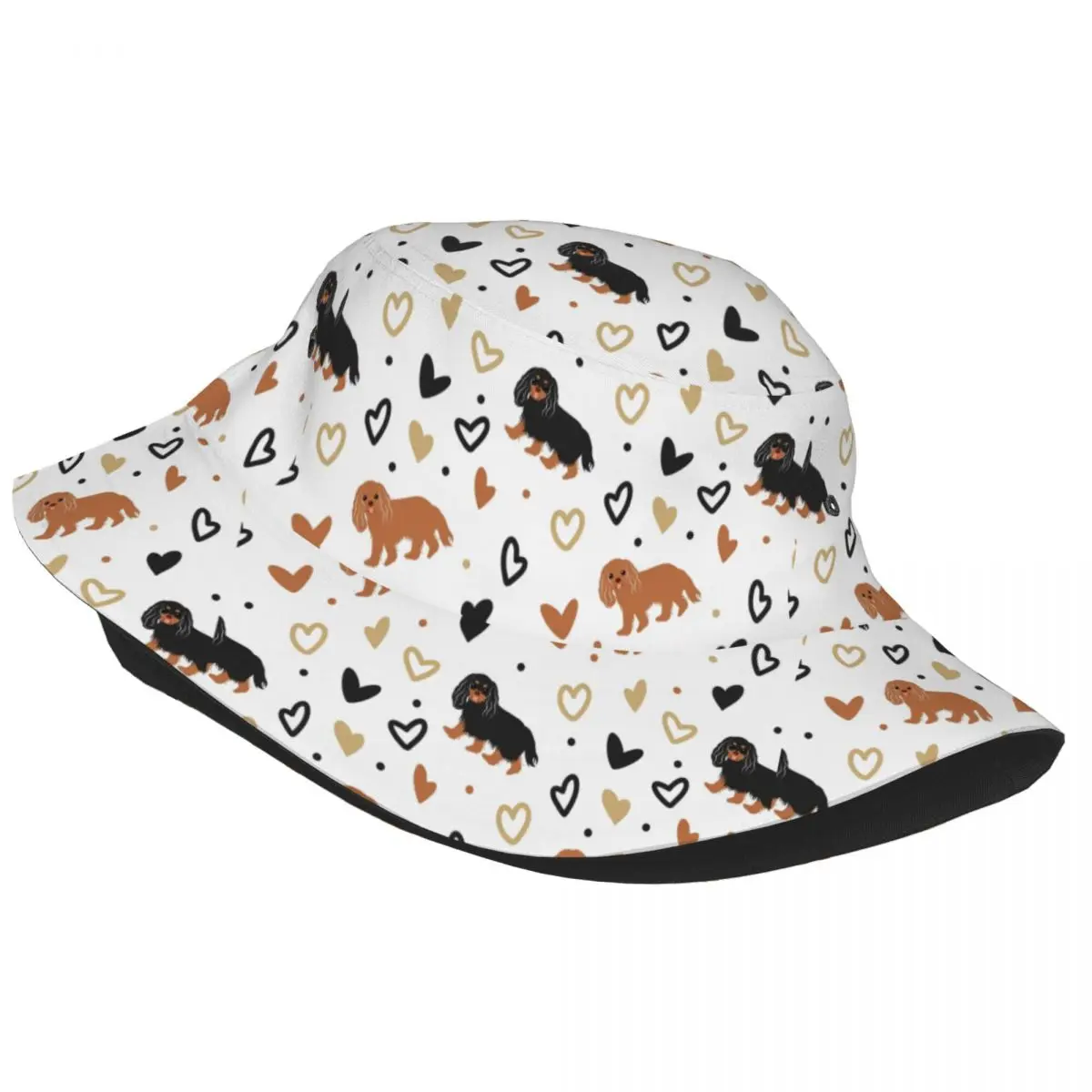 Love Cavalier King Charles Spaniel Bucket Hats Women Men Unisex Trendy Dog Summer Fisherman Cap