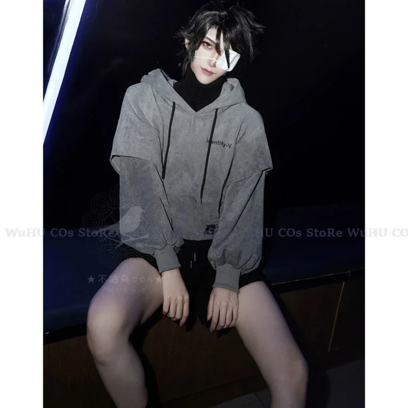 Game Identity V Luca Balsa Prisoner Cosplay Costume Esports Hoodie Daily Uniforms Luca Balsa Wig Men Halloween Party Cos Suit