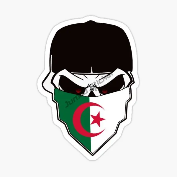 

ALGERIA Skull Map National Flag and Emblem Vinyl Self-adhesive Car Sticker Bumper Decal PVC