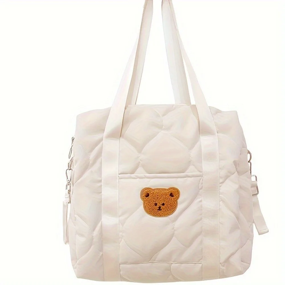 Cute Multi-Pockets Shoulder Bag Large Capacity Waterproof Diaper Bag Embroidery Stroller Accessories Stroller