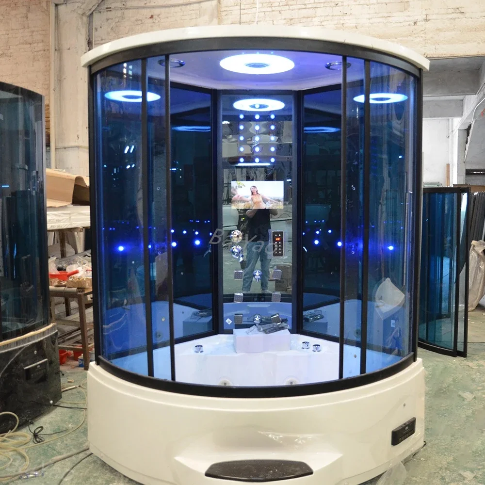 غرفة استحمام بخارية 1500 مللي متر مع دوامة زاوية جاكوزير غرفة استحمام مريحة تتسع لـ 1-2 أشخاص #3