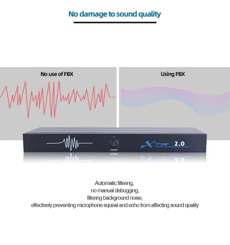 For Feedback for XTR 2.0 Professional processor audio system digital signal feedback suppressor