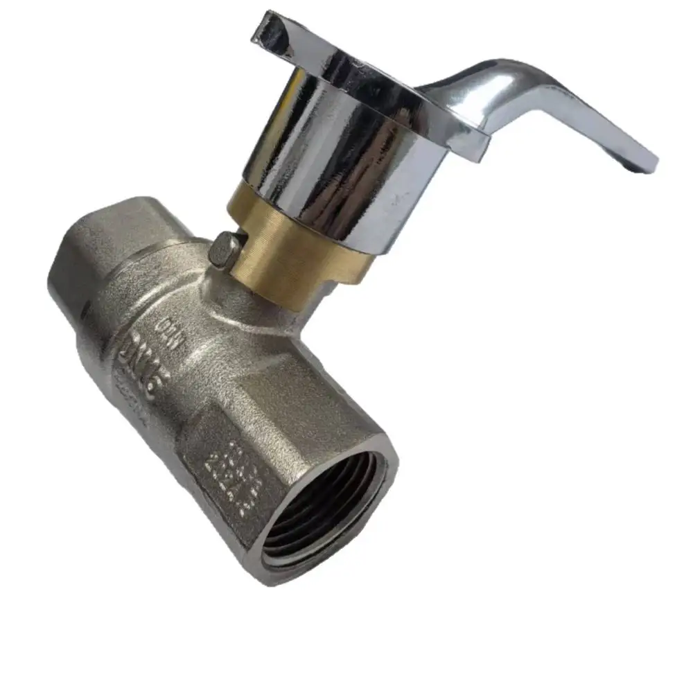 Brass Pipe Ball Valve DN15 Gas Control Switch Commercial Kitchen Catering Stove Pipe Fittings Soft Sealing Components