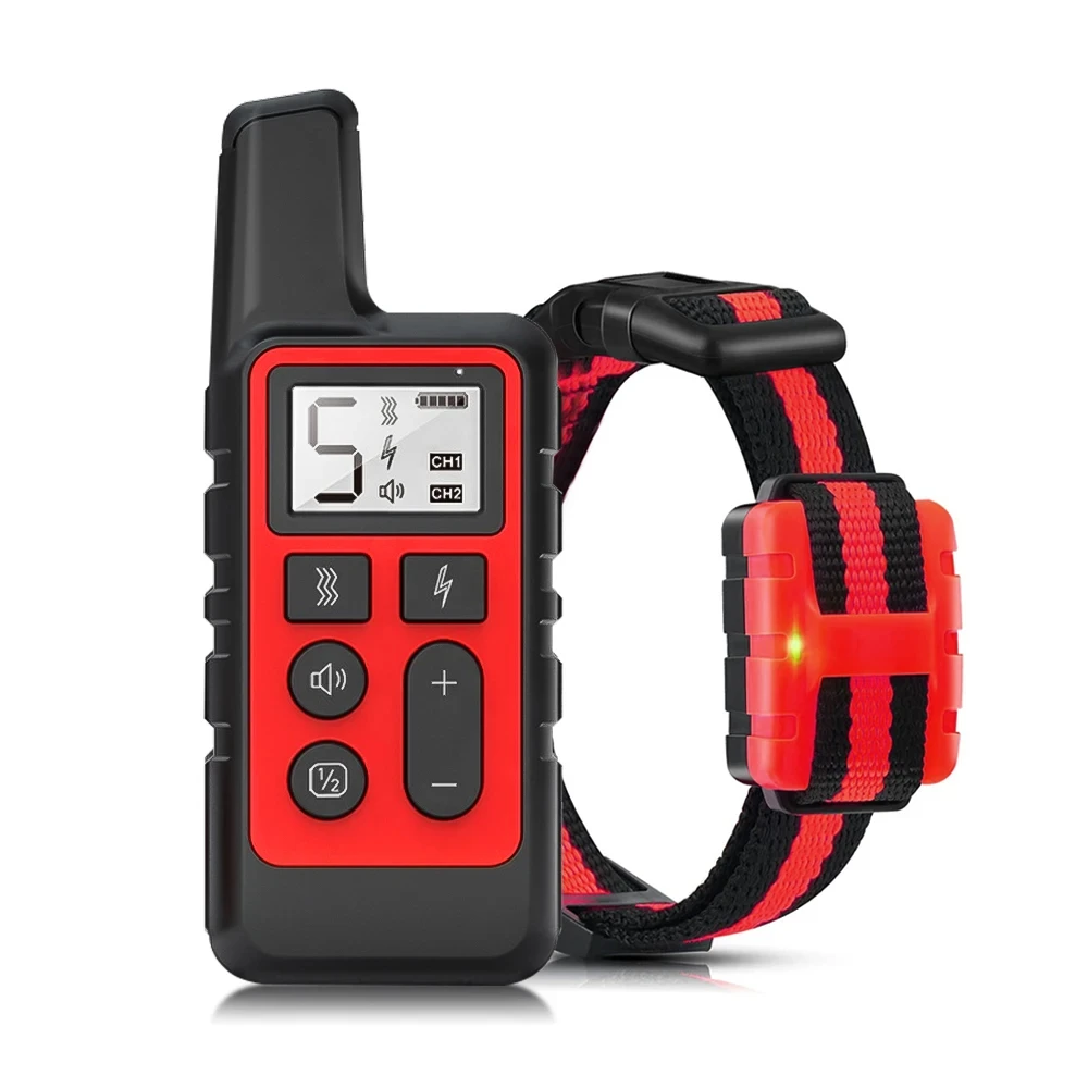 

500M Dog Training Collar Electric Anti Barking Device Rechargeable Pet Remote Control Collars Dogs Stopper for All Size Dogs