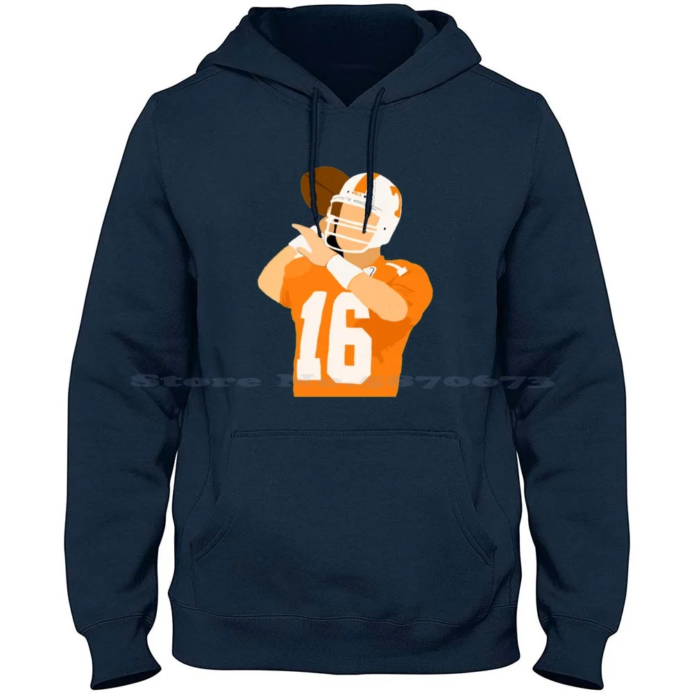 Manning 100% Cotton Hoodie T Shirt Football Peyton Manning Sports Boulder Von Miller Quarterback Basketball John Elway Baseball