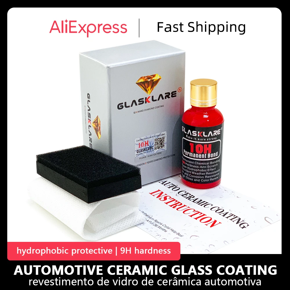 30Ml 10H Auto Polish Vloeistof Keramische Jas Hydrofobe Glas Coating Verf Beschermende Folie Care Anti-Scratch Auto detaillering